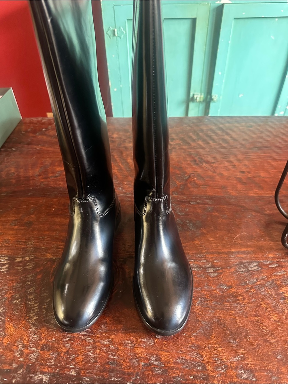 Silent D Anthropologie Black Tall Winter Boots - Sleek Pull-On Riding Style